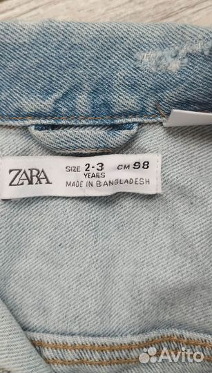 Джинсовая куртка детская zara