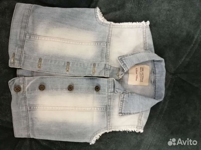 Джинсовая жилетка для девочки 128