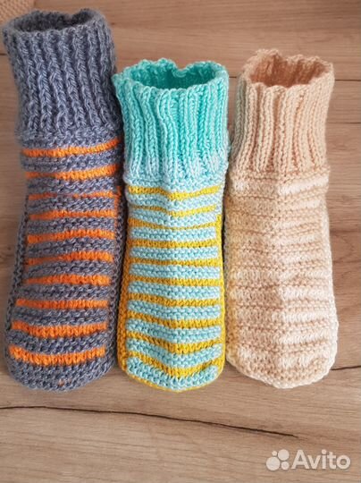 Вязаные тапочки, носки