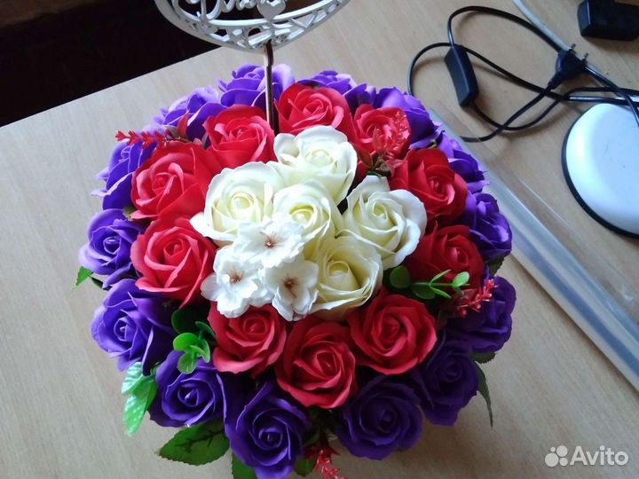 Букеты из мыльных роз