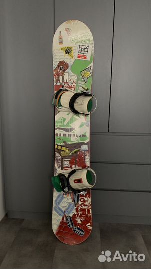 Сноуборд с ботинками 155