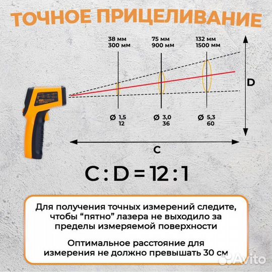 Пирометр Benetech GM320