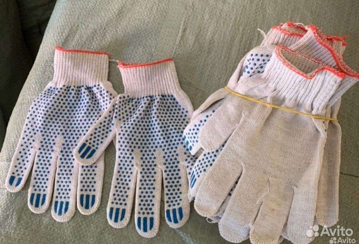 Перчатки рабочие 1 сорт 5 нитка с пвх 100 пар