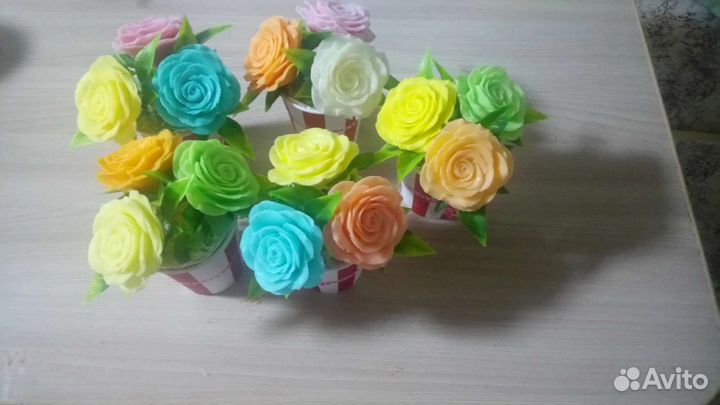 Букет цветов из мыла и не только