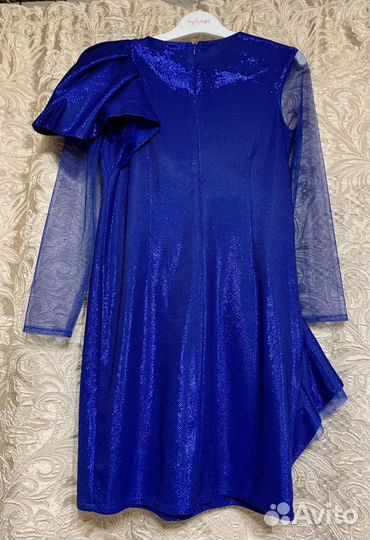 Платье синее, выпускной, фотосессия, праздник