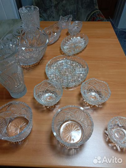 Ваза хрустальная, хрусталь в ассортименте