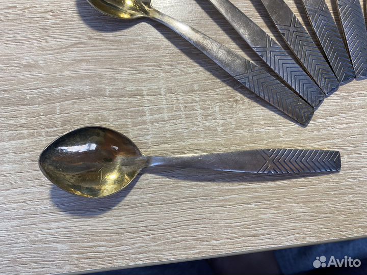 Чайные ложки из мельхиора СССР цо 86 tj