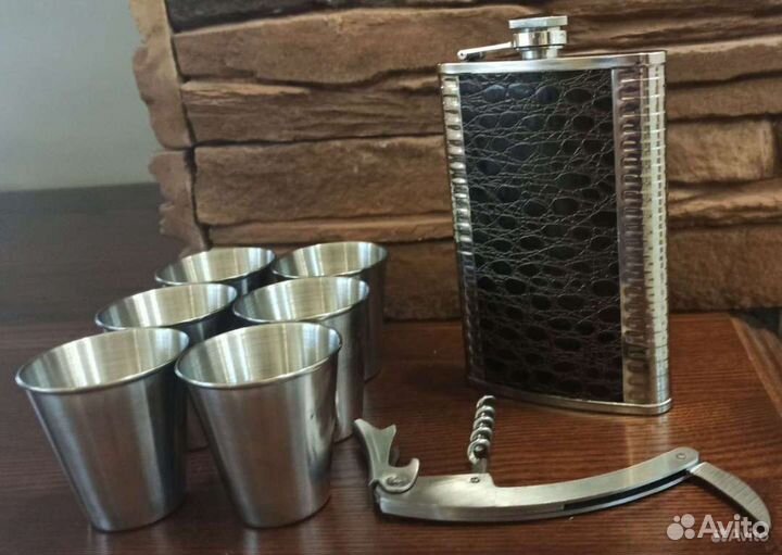 Фляжка из нержавейки 300 мл,фляжка походная,стопки