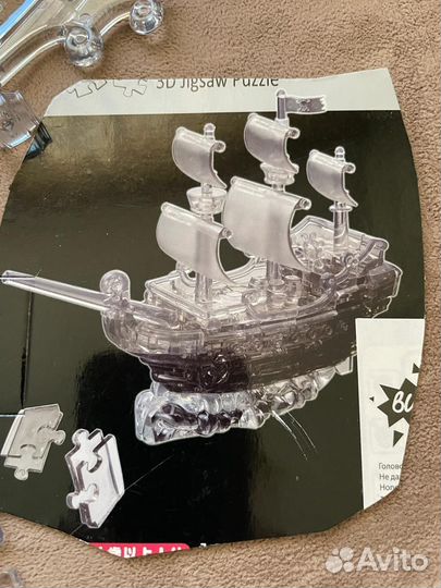 3D пазл для детей Crystal Puzzle Пиратский корабль