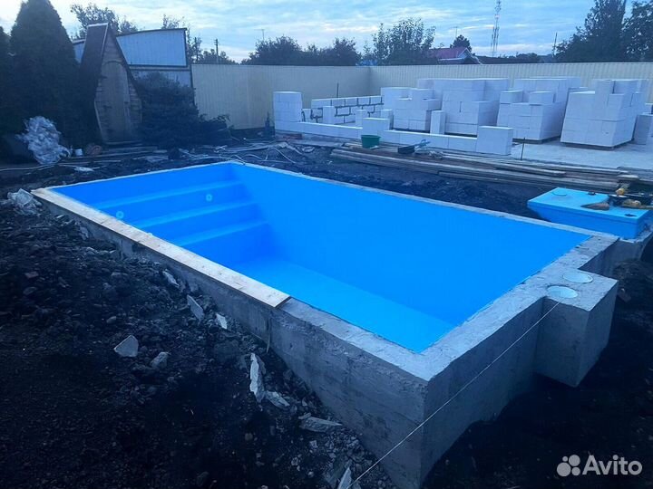 Бассейн 6x3 пластиковый