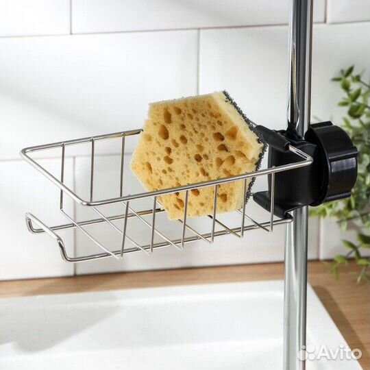 Подставка для губок на кран, 17105,5 см, хром