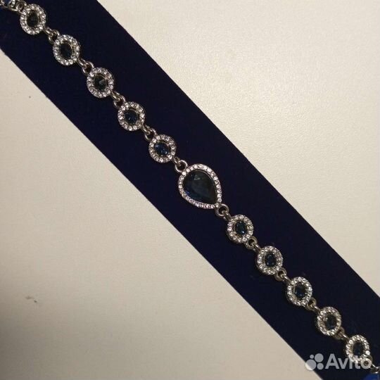 Браслет капля стразы