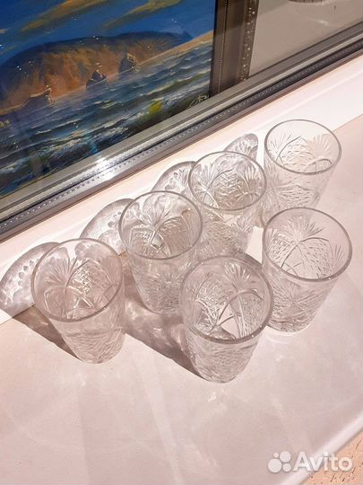 Хрустальные рюмки на ножке СССР