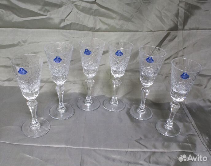 Набор Рюмки на ножке 6 шт, Гусь-Хрустальный, высо