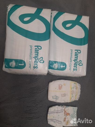 Подгузники - pampers premium care 1 2-5 кг