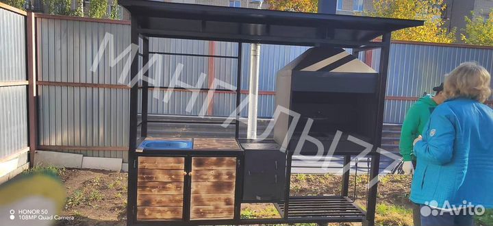 Кованные мангалы с крышей