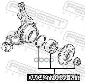 К-кт подшипника ступицы задней Renault Duster 10