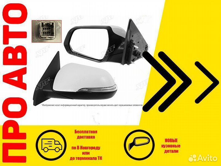 Зеркало hyundai creta с 2016 по 2021 гг. лев, 6PIN