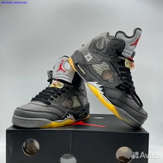 Кроссовки Nike Air Jordan 5 Retro Off-White (Арт.70138)