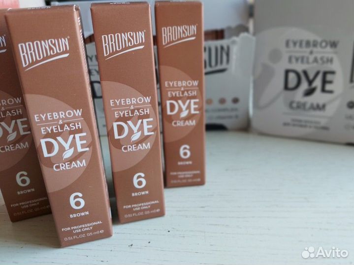 Крем краска для бровей и ресниц dye bronsun
