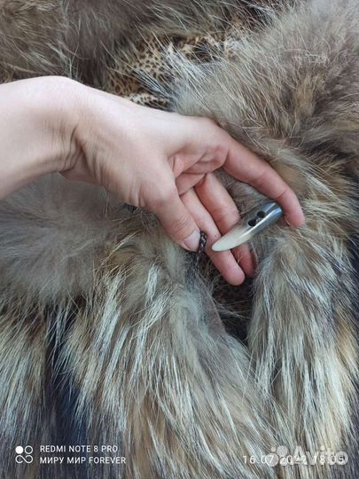 Меховая жилетка, енот, 42-44 размер