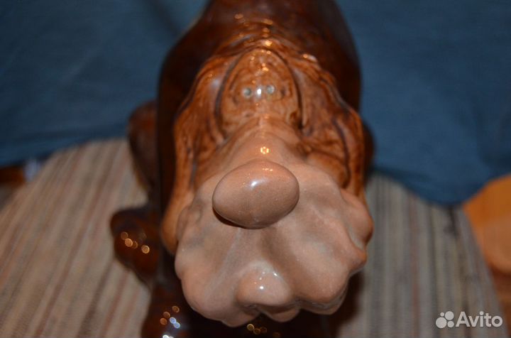 Большая керамическая собака-копилка