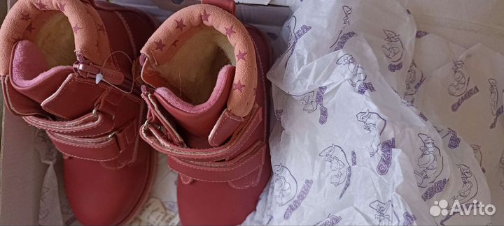 Ботинки зимние для девочки, размер 29. новые