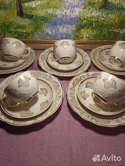 Чайный сервиз вербилки СССР трио