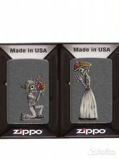 Зажигалка zippo набор из двух зажигалок