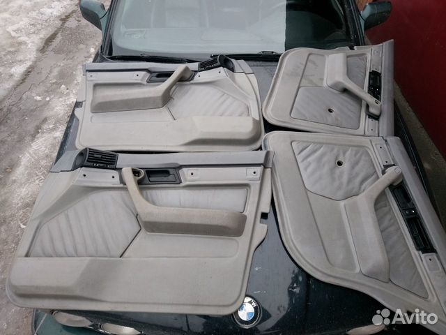 Обшивки жатая кожа bmw e34 бмв е34 карты рестайл