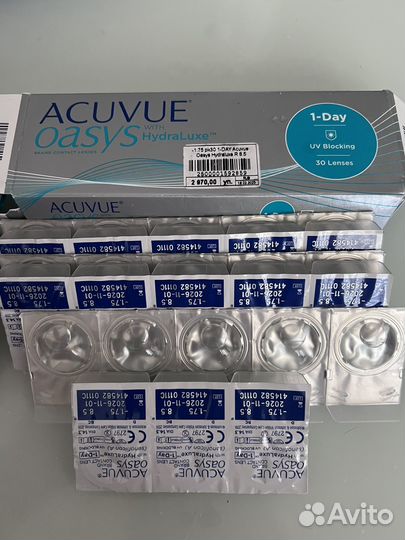 Линзы acuvue oasys - 1.75