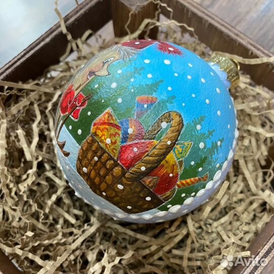 Стеклянные елочные шары ручная работа