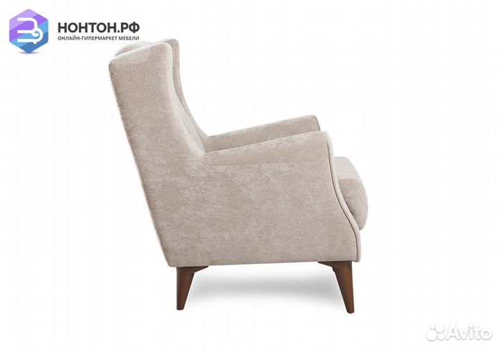 Кресло Плимут светло-бежевый / коричневый