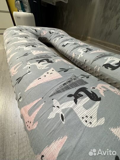 Подушка для беременных плюшевая