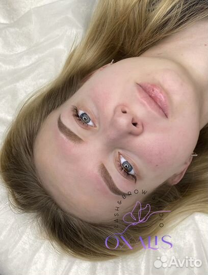 Перманентный макияж брови губы