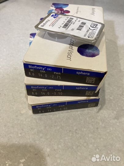 Линзы контактные Biofinity Биофинити на 1 мес
