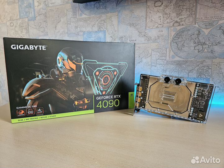 Видеокарта GeForce RTX 4090 gaming OC 24GB + Водоб