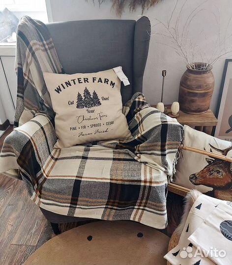 Чехол чехол на подушку HM home H&M Zara home