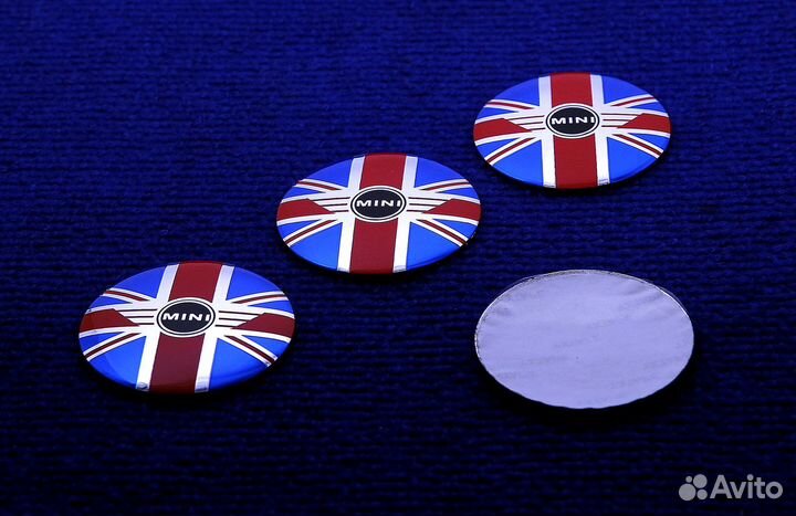 Комплект 3D наклейка колпачков BMW Mini 56 мм