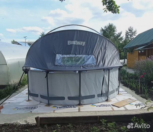 Каркасный бассейн 366х100 с куполом