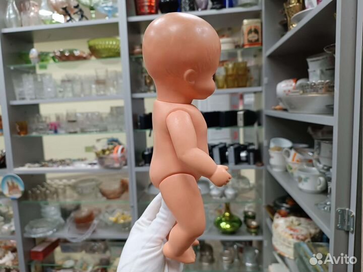 Винтажная Немецкая Кукла Пупсик Резиновая ГДР