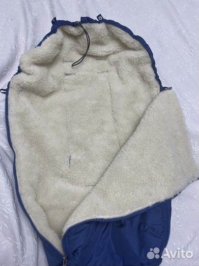 Зимний конверт в коляску на овчине