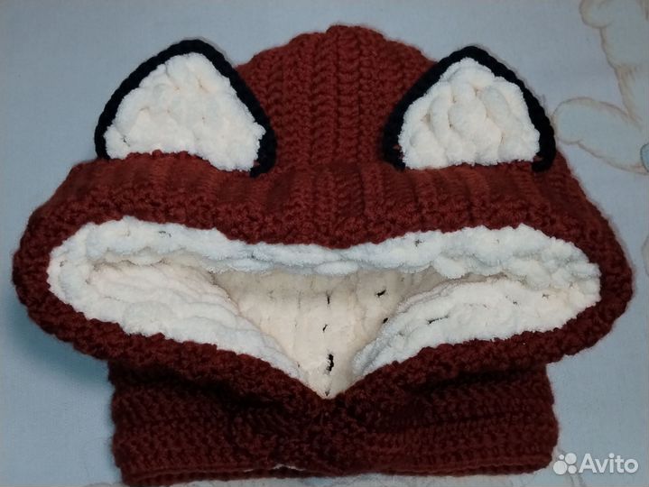 Шапка - капюшон, лисошапка