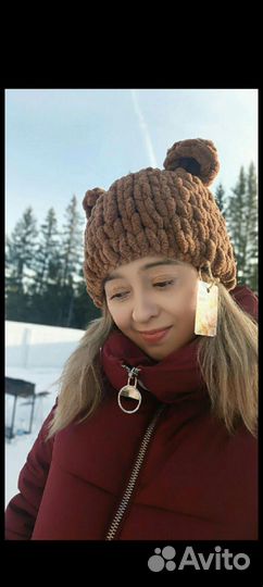 Шапка новая мишка