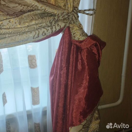 Комплект шторы и покрывало бу