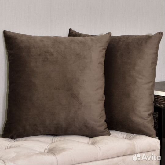 Комплект подушек, 43х43см 2шт, Кофе