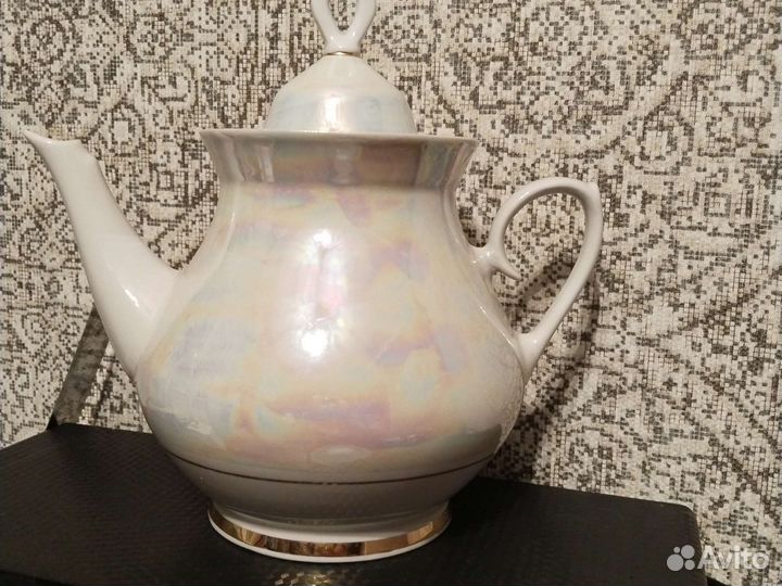 Заварочный чайник, 1.3л, фарфор, перламутр, мфз