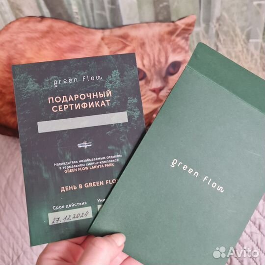 Крутой подарочный сертификат green flow Лахта Парк