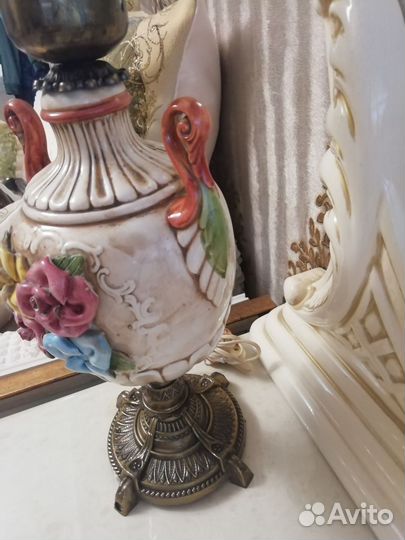 Винтажная Старинная Итальянская лампа