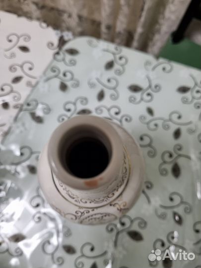 Гжель и бутылка для вина ручная работа